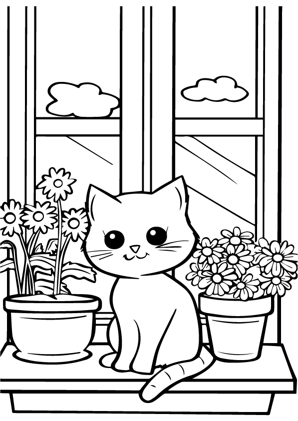 Pumpkin Cat Halloween Coloring Book for Kid