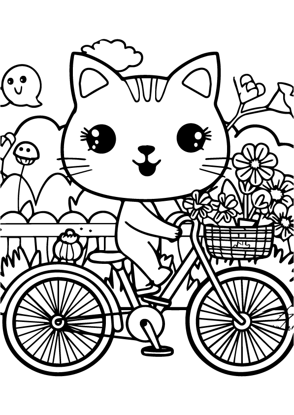 Pumpkin Cat Halloween Coloring Book for Kid